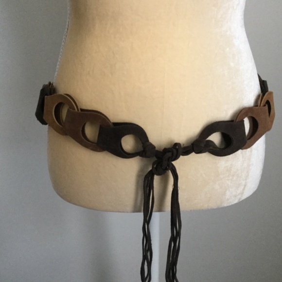 Accessories - Unique Suede BOHO Looped Brown Belt